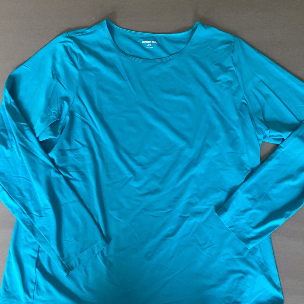 Lands End Aqua 1x/ L Swim top